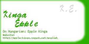 kinga epple business card
